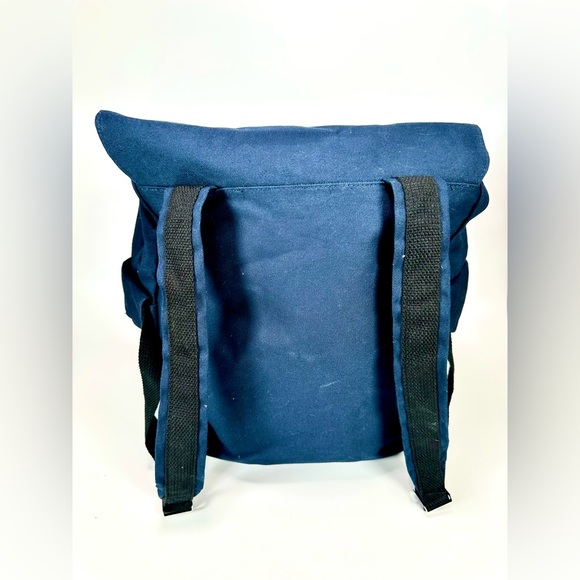 NWOT Jean Paul Gaultier Stylish Canvas Navy Blue Backpack Unisex - Picture 3 of 9